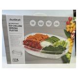 Ice chilling serving platter