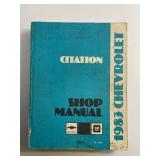 1983 Chevy Citation Car Shop Manuals