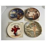 Lot of 4 Norman Rockwell Collector Plates In Box