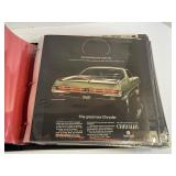 Binder Full of Original Car Print Ads