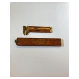 2 Stanley Rules with Brass Tips