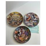 Lot of 3 Vintage Cat Collector Plates