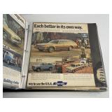 Binder Full of Large Car Print Ads