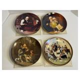 Lot of 4 Norman Rockwell Collector Plates In Box