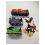 Thomas Train  & Mickey Mouse Ornaments
