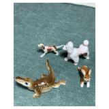 4 Bone China Animals and Pottery