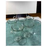 6 Vintage Shrimp Cocktail Glasses