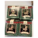 Santa and His Reindeer Ornaments