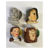 Mini Mugs Dorotry, Scarecrow, Tin Man, Lion