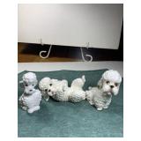 3 Poodles labelled 1 made in Japan ceramic