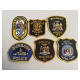 Vintage Lot of 6 Police/Sheriff Patches