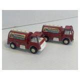 Lot of 2 Tootsie Toy Chemical Transport Trucks