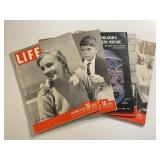 Lot of 5 Vintage 1950s Life Magazines
