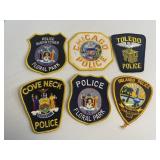 Vintage Lot of 6 Police/Sheriff Patches