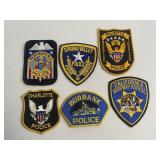 Vintage Lot of 6 Police/Sheriff Patches