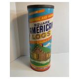 Antique 1960s American Logs Building Toy Large Set