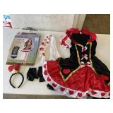 Queen of Hearts Costume JR Large complete