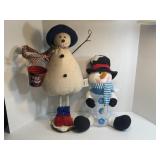 Lot of 2 Snowman Decorations (Over 12ï¿½ Tall)