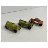 Lot of 3 Tootsie Toy Metal Sports Cars
