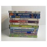 Lot of 12 Mixed Kids Shows and Movies DVDs