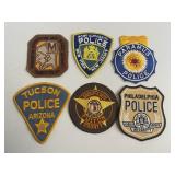 Vintage Lot of 6 Police/Sheriff Patches