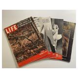 Lot of 5 Vintage 1950s Life Magazines