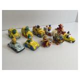 Vintage Lot of 10 DieCast Cartoon Cars