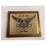 Vintage Motor Cycle Drag Race Winner Plaque