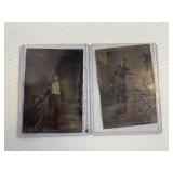 Lot of 2 Antique Tin Type Photos