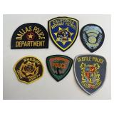 Vintage Lot of 6 Police/Sheriff Patches