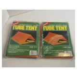 Lot of 2 Orange Tube Tents *New In Pack