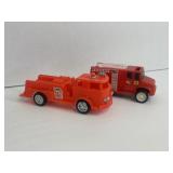 Lot of 2 Vintage Toy Fire Trucks