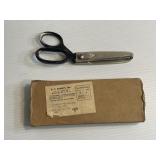 Antique Heavy Metal Scissors In Original Box