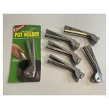 6 Metal Camping Pot Holders
