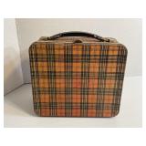 Vintage 1960s Metal Flannel Pattern lunch Box