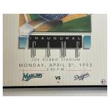 Framed MLB Baseball Florida Marlins Poster