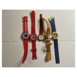 Lot of 5 Vintage Kids Character Watches