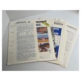 Original MLB Baseball Game Announcer Paperwork
