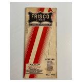 1939 Frisco Lines Railroad Times Table Booklet