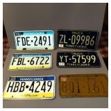 PA license plates: 1 yellow, I blue, 3 wh/yel/blu