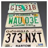 2 FLORIDA & 1 GEORGIA LICENSE PLATE