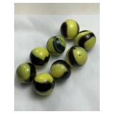 8 - BUMBLE BEE VINTAGE MARBLES 5/8"