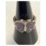 Silver Ring Marked 925 Size 7