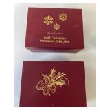 Danbury Mint Gold & Silver Christmas Ornaments lot