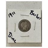 1911 Barber Silver Dime