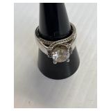 Silver Ring Marked 925 Size 7