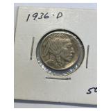 1936 D BUFFALO NICKEL