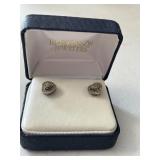 Silver Heart Earrings Marked 925