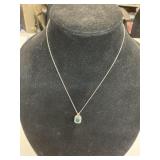 Silver Necklace and Pendant Marked 925