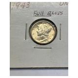 1943 UNCIRCULATED MERCURY DIME